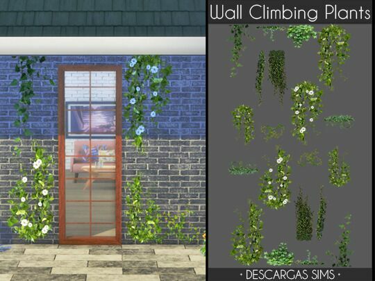 Wall Climbing Plants At Descargas Sims Sims 4 CC