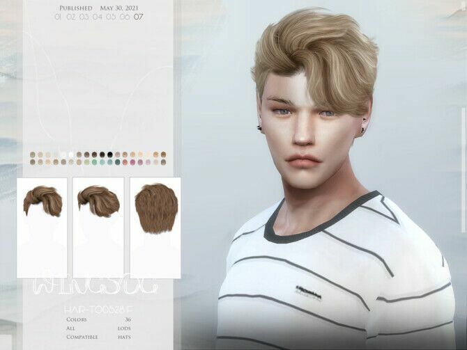 Wings-To0528 Hair By Wingssims Sims 4 CC