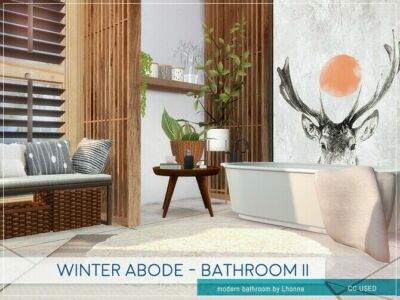 Winter Abode Bathroom II By Lhonna Sims 4 CC