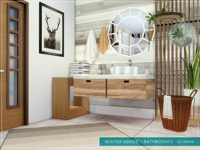 sims 4 cc winter abode bathroom ii by lhonna 2