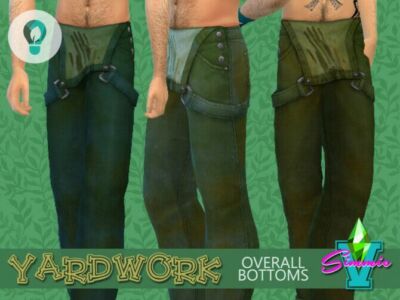 Yardwork Overalls Bttm By Simmiev Sims 4 CC