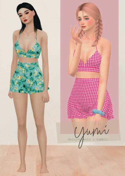 Yumi SET At Daisy Pixels Sims 4 CC