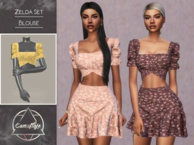 Zelda SET (Blouse) By Camuflaje Sims 4 CC