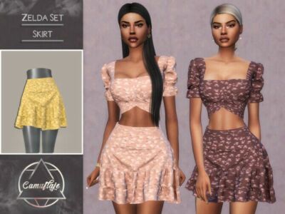 Zelda SET (Skirt) By Camuflaje Sims 4 CC