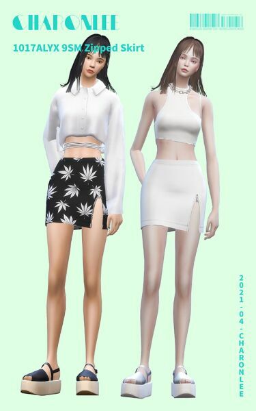 sims 4 cc zipped skirt 1017alyx 9sm at charonlee 2