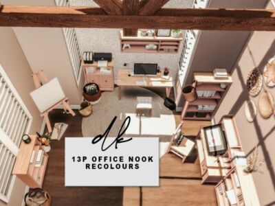 13P’S Office Nook Recolours At DK Sims Sims 4 CC