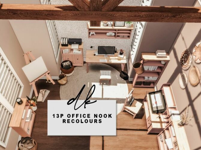 13P’S Office Nook Recolours At DK Sims Sims 4 CC