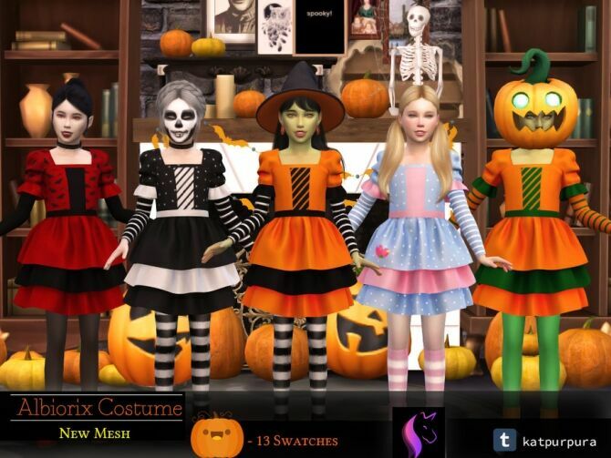 Albiorix Costume Halloween By Katpurpura Sims 4 CC