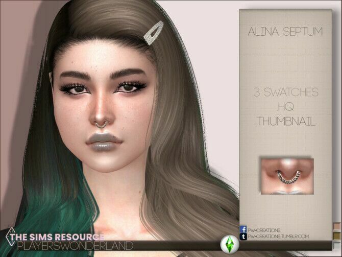 Alina Septum By Playerswonderland Sims 4 CC