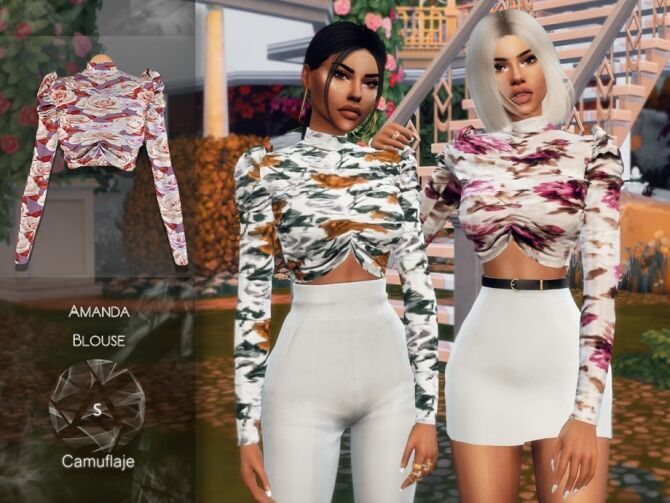 Amanda Blouse By Camuflaje Sims 4 CC