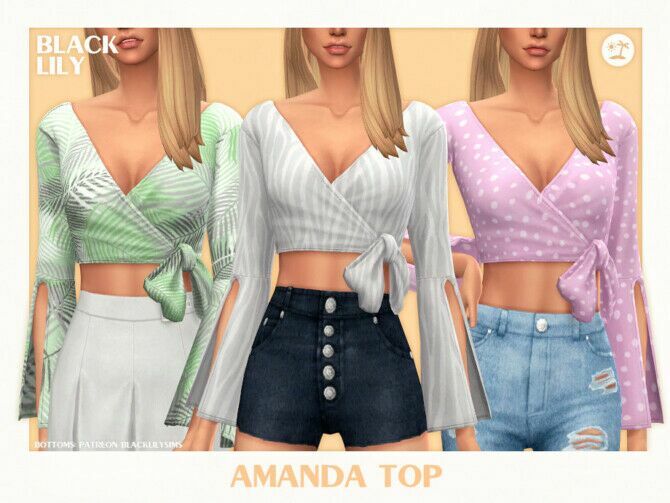 Amanda TOP By Black Lily Sims 4 CC