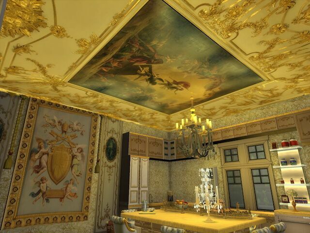 sims 4 cc amazing golden ornamented ceilings set ii iii at anna quinn stories 4