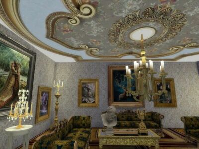 Amazing Golden Ornamented Ceilings SET VI At Anna Quinn Stories Sims 4 CC