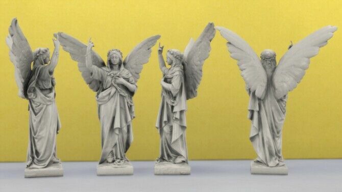 sims 4 cc angel statue by thejim07 2