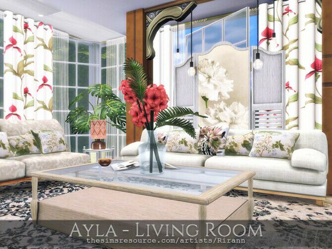 sims 4 cc ayla living room by rirann 2