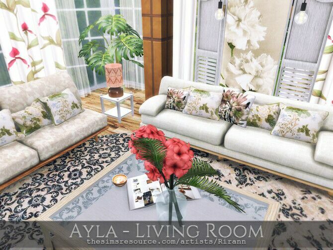 sims 4 cc ayla living room by rirann 4