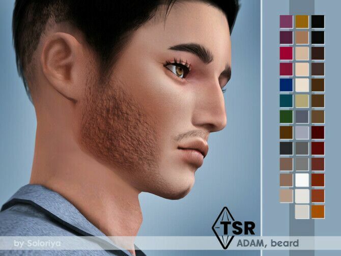 sims 4 cc beard adam by soloriya 2