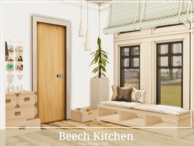 sims 4 cc beech kitchen by mini simmer 3