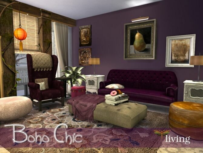 Boho Chic Living By Fredbrenny Sims 4 CC