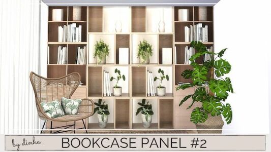 Bookcase Panels #2 & 3 At Dinha Gamer Sims 4 CC