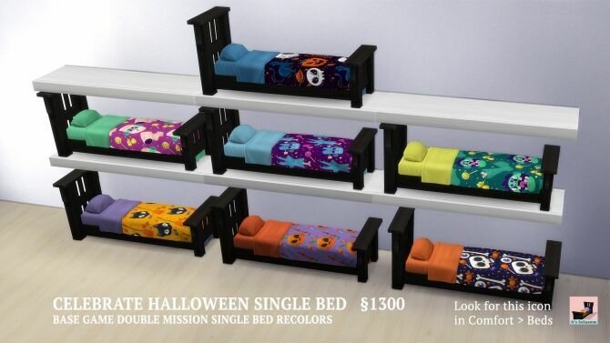 sims 4 cc celebrate halloween single toddler beds by imsuanne 3