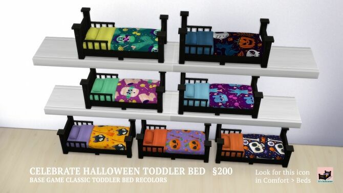 sims 4 cc celebrate halloween single toddler beds by imsuanne 4