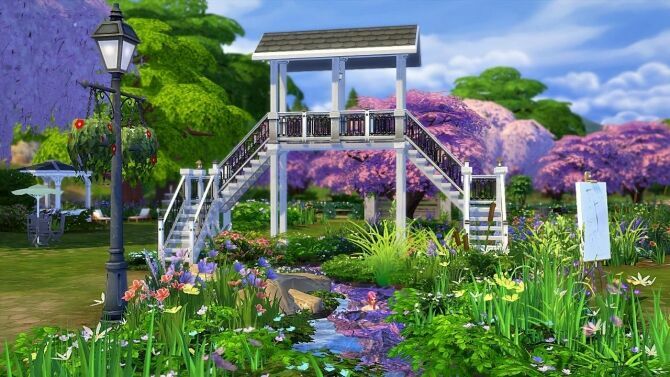 sims 4 cc cherry blossom park by sirhc59 at luniversims 2