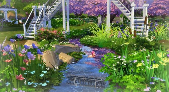 sims 4 cc cherry blossom park by sirhc59 at luniversims 3