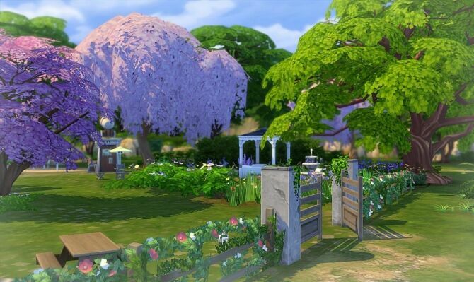 sims 4 cc cherry blossom park by sirhc59 at luniversims 4