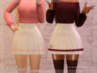 Chloe Skirt V1 (Light) By Dissia Sims 4 CC