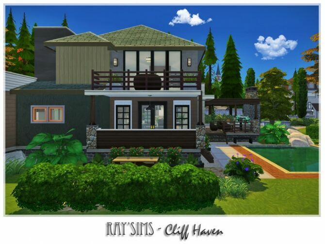 sims 4 cc cliff haven home by ray sims 2