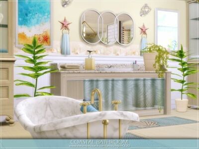 Coastal Bathroom By Mychqqq Sims 4 CC