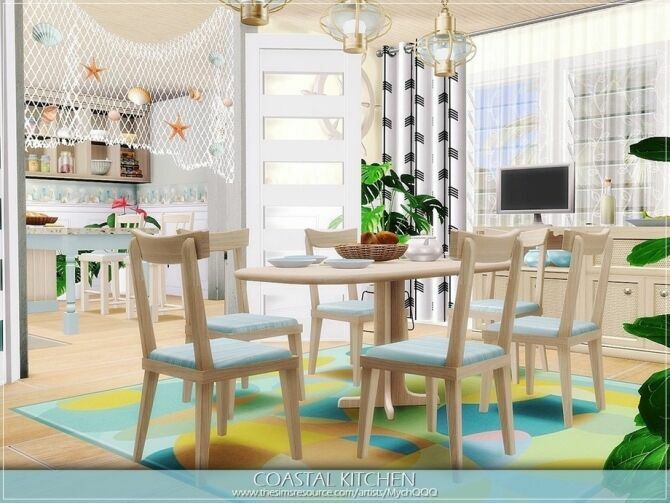 Coastal Kitchen By Mychqqq Sims 4 CC