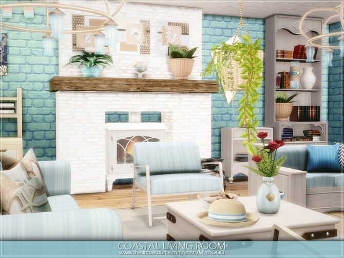 sims 4 cc coastal living room by mychqqq 4