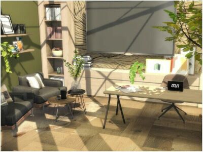 Cozy Office By Lotsbymanal Sims 4 CC