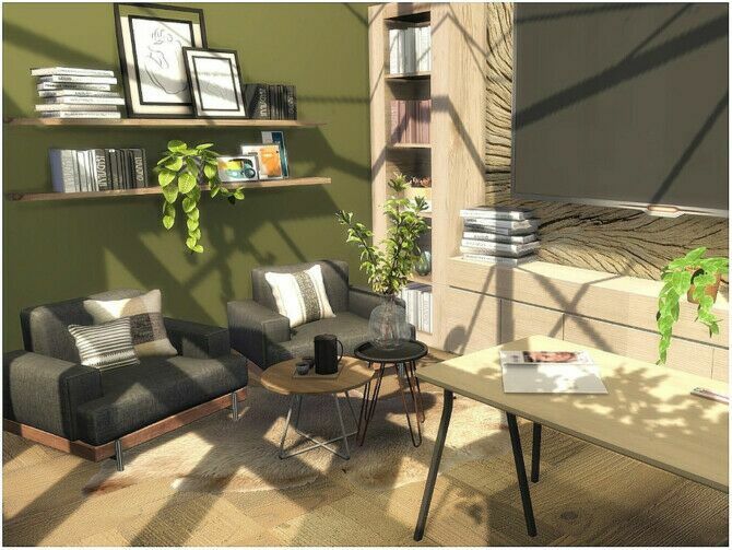 sims 4 cc cozy office by lotsbymanal 2