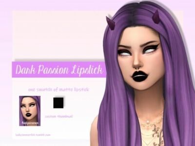 Dark Passions Lipstick By Ladysimmer94 Sims 4 CC