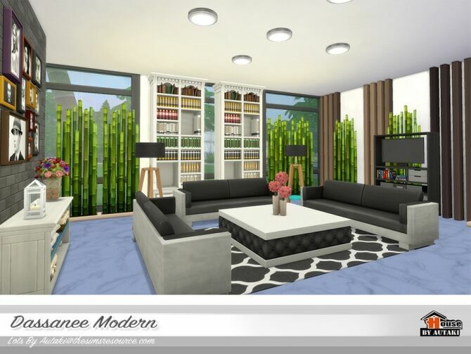 sims 4 cc dassanee modern house by autaki 4