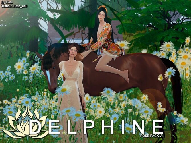 Delphine VI Pose Pack By Beto_Ae0 Sims 4 CC