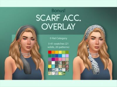 Diana Hair Scarf Overlay By Feralpoodles Sims 4 CC