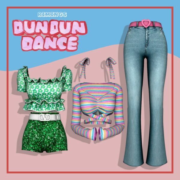 DUN DUN Dance Outfit At Rimings Sims 4 CC