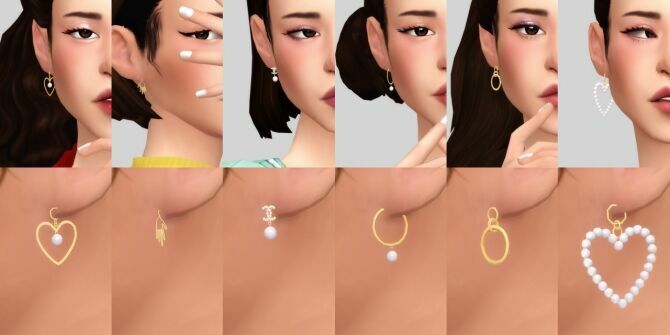 sims 4 cc earrings pack at casteru 4