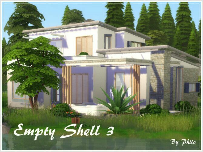 Empty Shell 3 House By Philo Sims 4 CC