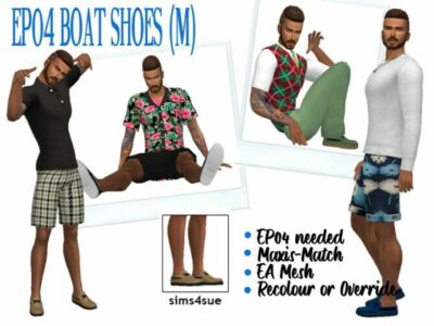 EP04 Boat Shoes (M) At Sims4Sue Sims 4 CC