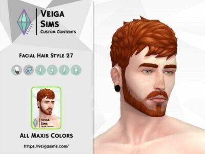 Facial Hair Style 27 By David_Mtv Sims 4 CC
