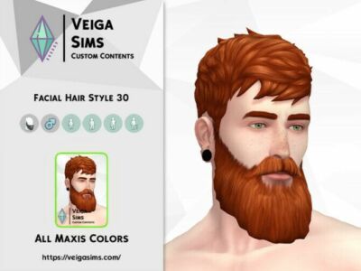 Facial Hair Style 30 By David_Mtv Sims 4 CC