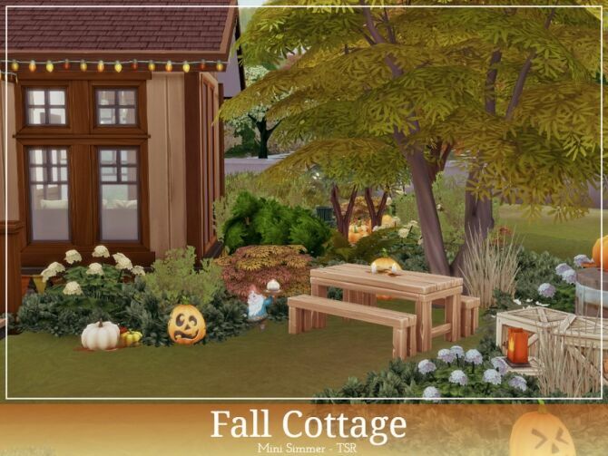 sims 4 cc fall cottage by mini simmer 3