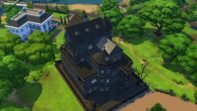 sims 4 cc four story revamp ophelia mansion by xordevoreaux 3