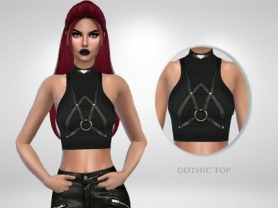 Gothic TOP By Puresim Sims 4 CC