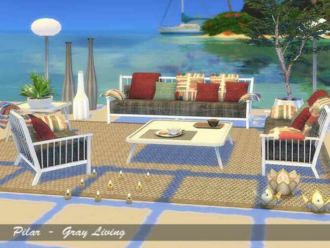 sims 4 cc gray living by pilar 4